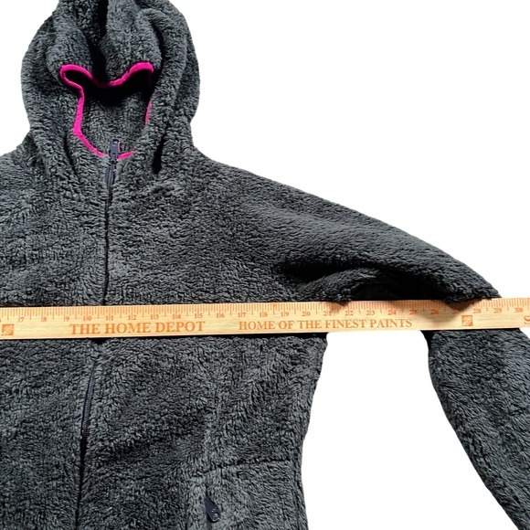 Columbia Cozy Cove Jacket Womens Size M Gray Purple Hoodie Velour Plush Soft - Picture 6 of 14